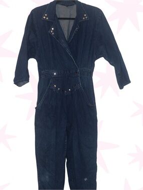 VTG Mizz Lizz 100% cotton denim jumpsuit 9/10